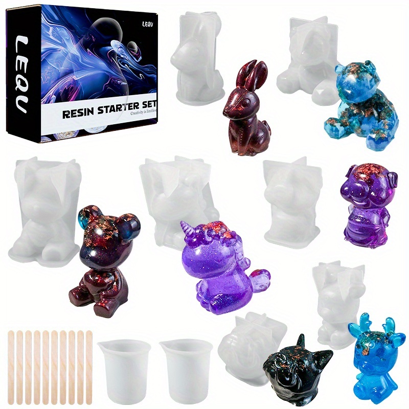 Resin Jewelry Kit - 19pcs Resin-Made Mold Set, Suitable for