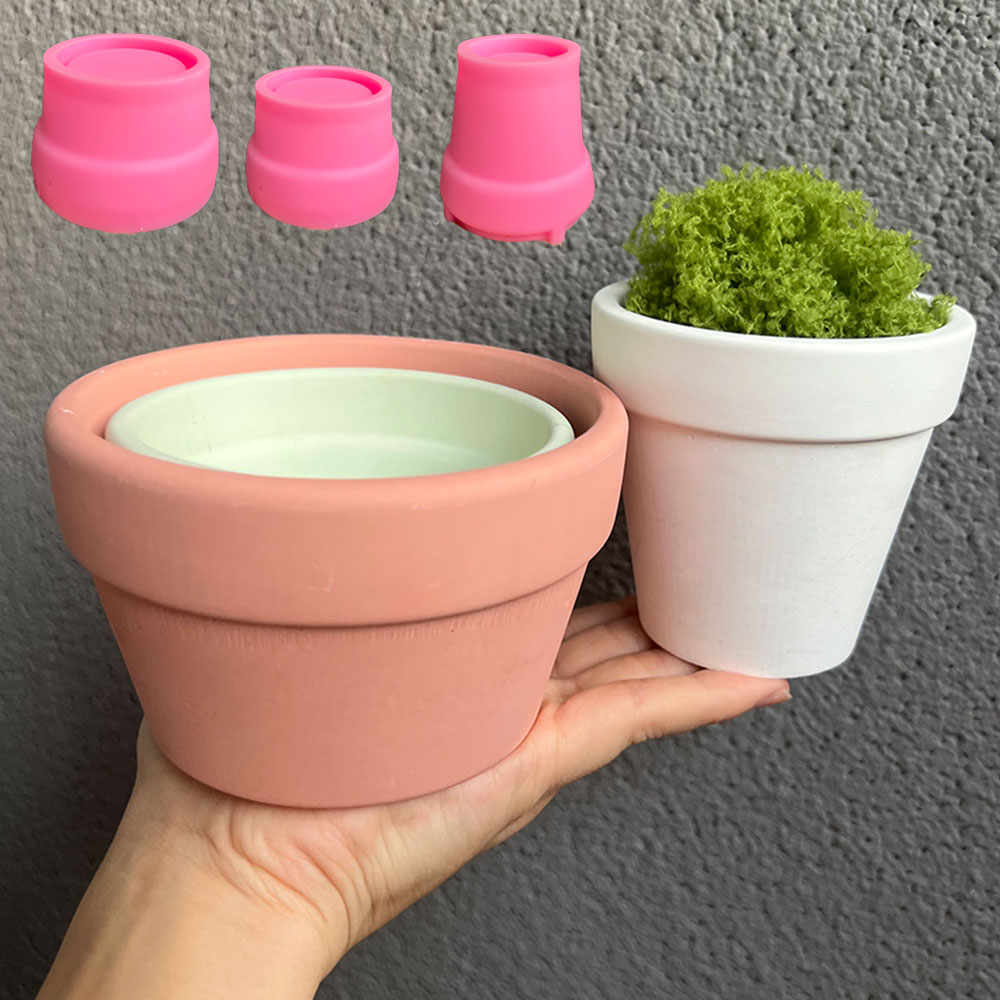 Coaster Mold Round - Large Concrete Plant Pot Silicone Mold