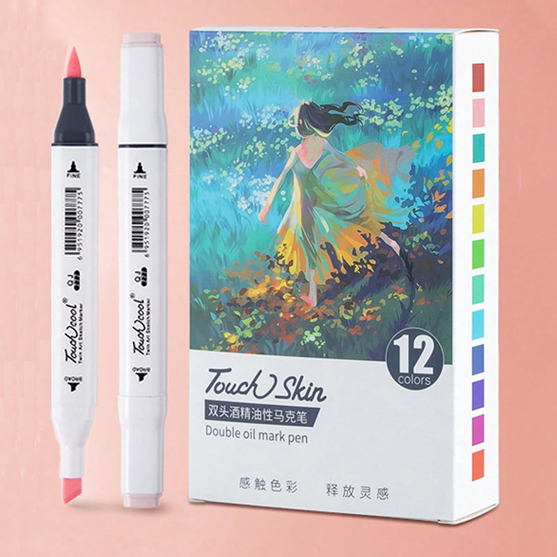 Copic Marker Sketch - Bview Art 6/12Pcs Double-headed Color Oil