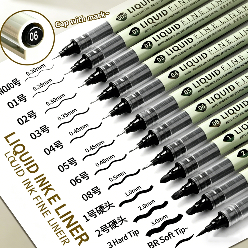 12 Tibs Black Pen Fine Line Sk - Copic Marker Sketch recension och pris