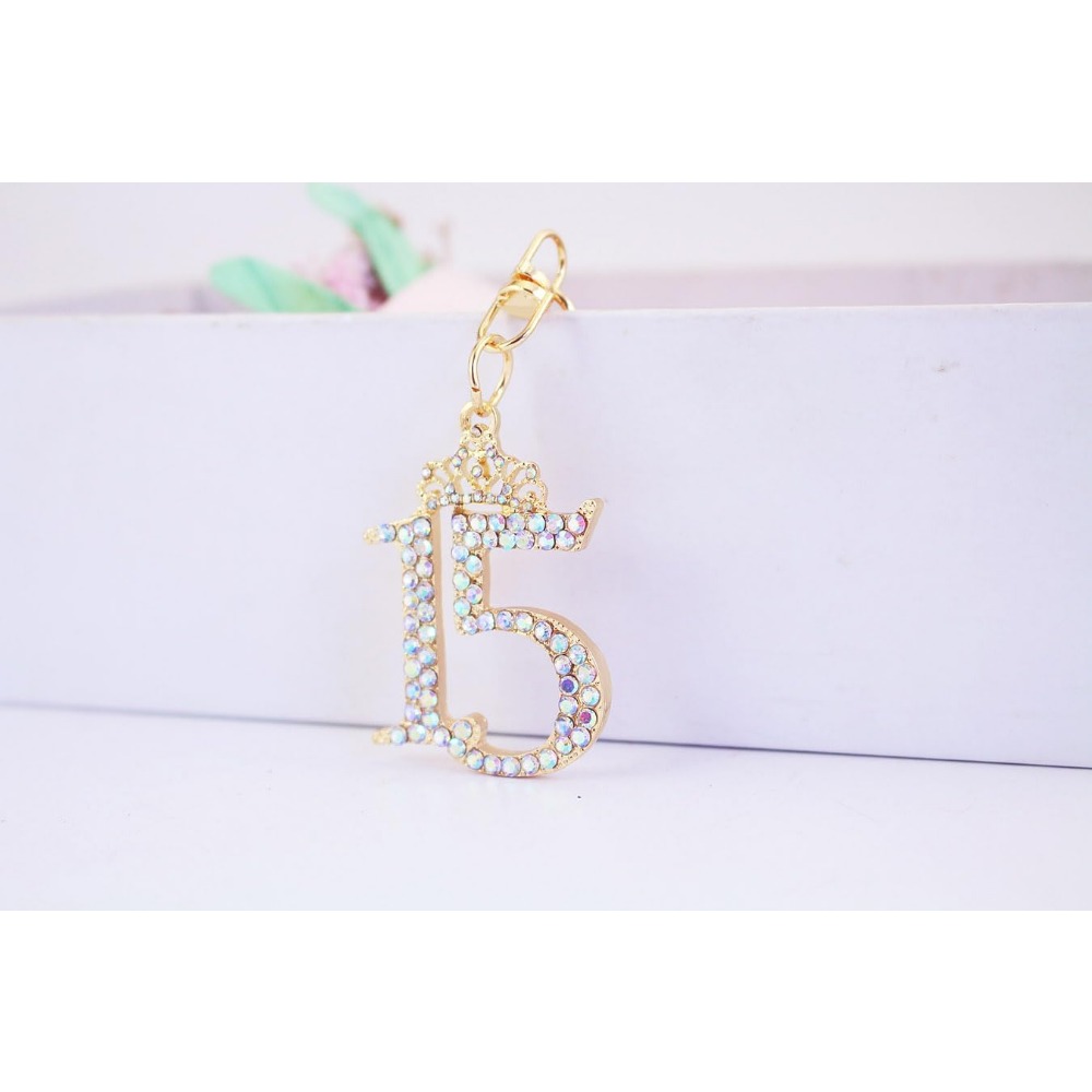 Glittering Number 15 Rhineston - Resin Glitter Pack recension och pris