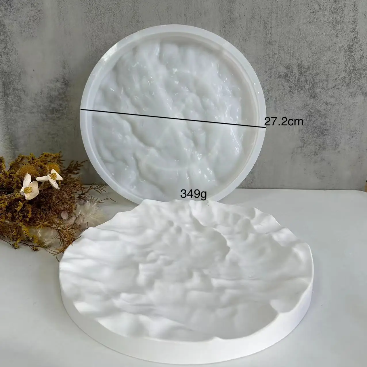 Irregular Ocean Waves Large Ro - Coaster Mold Round recension och pris
