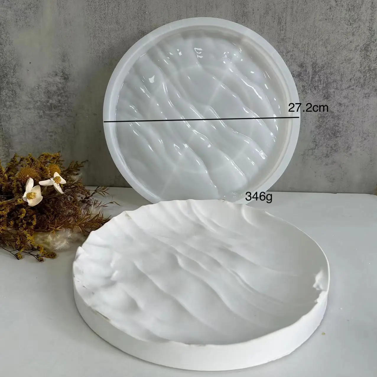 Irregular Ocean Waves Large Ro - Coaster Mold Round recension och pris