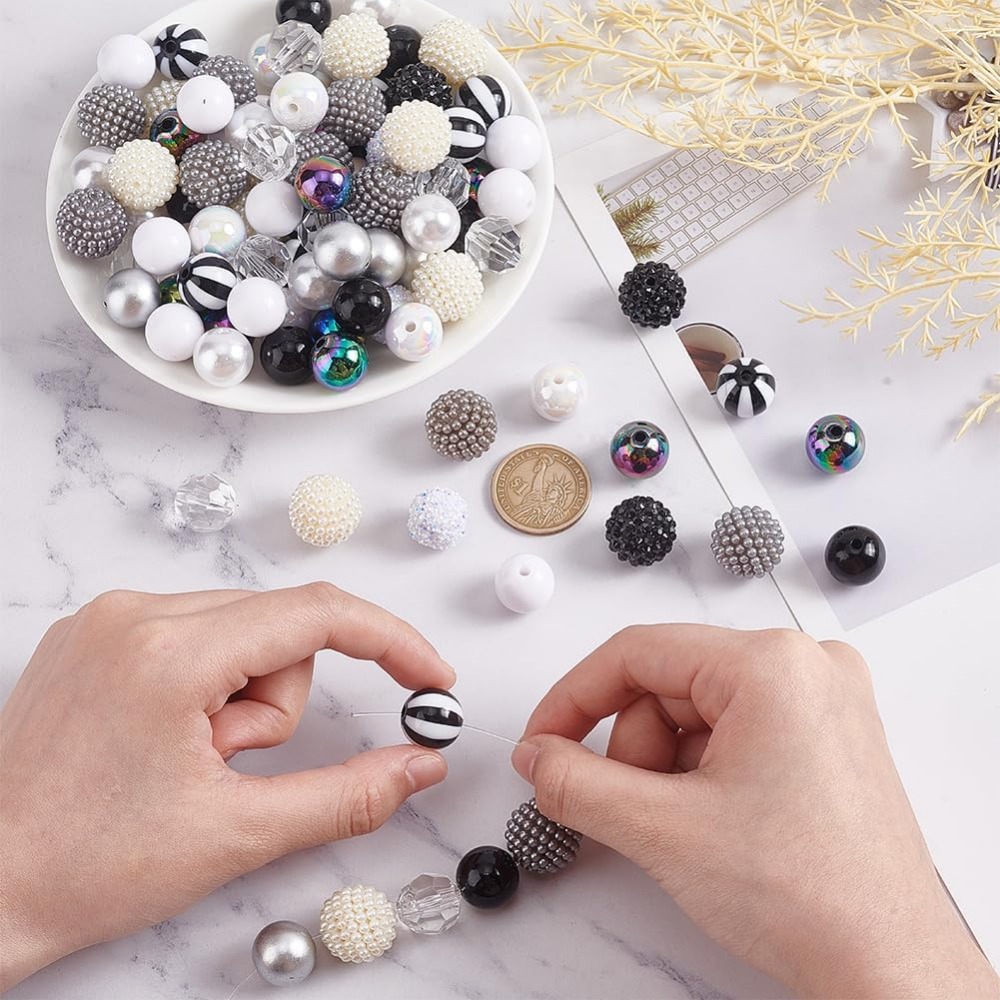 106pcs Chunky Beads 12 Styles  - Resin Crafts recension och pris