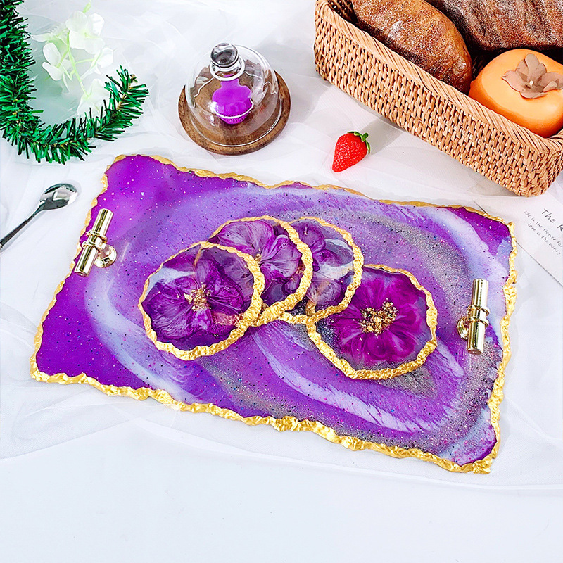 DM413 Drusy Coaster Resin Mold - Serving Tray Mold recension och pris