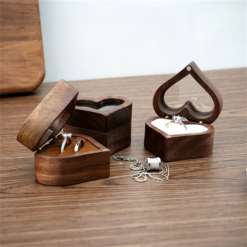 1Pcs Heart Walnut Wood Ring Bo - Wood Ring Blank recension och pris