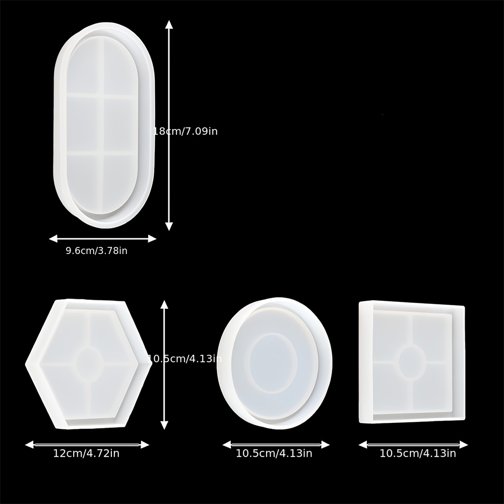 4pcs/Set Storage Tray Coaster  - Serving Tray Mold recension och pris