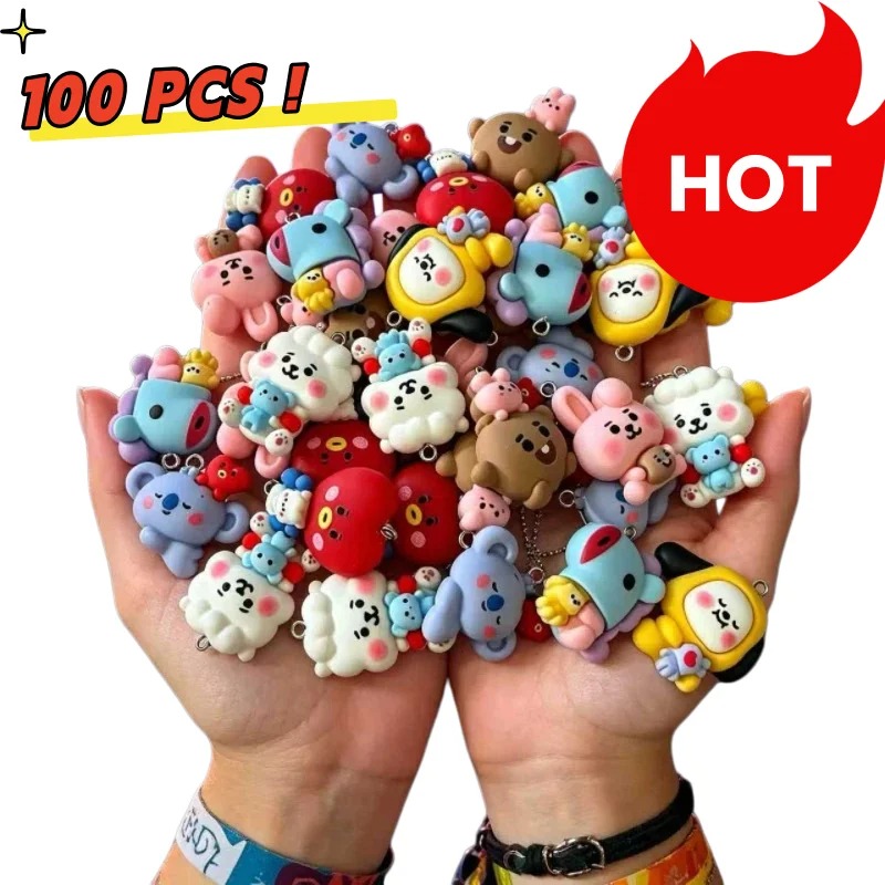 7pcs BT21 Resin Cartoon Charm  - Resin Crafts recension och pris