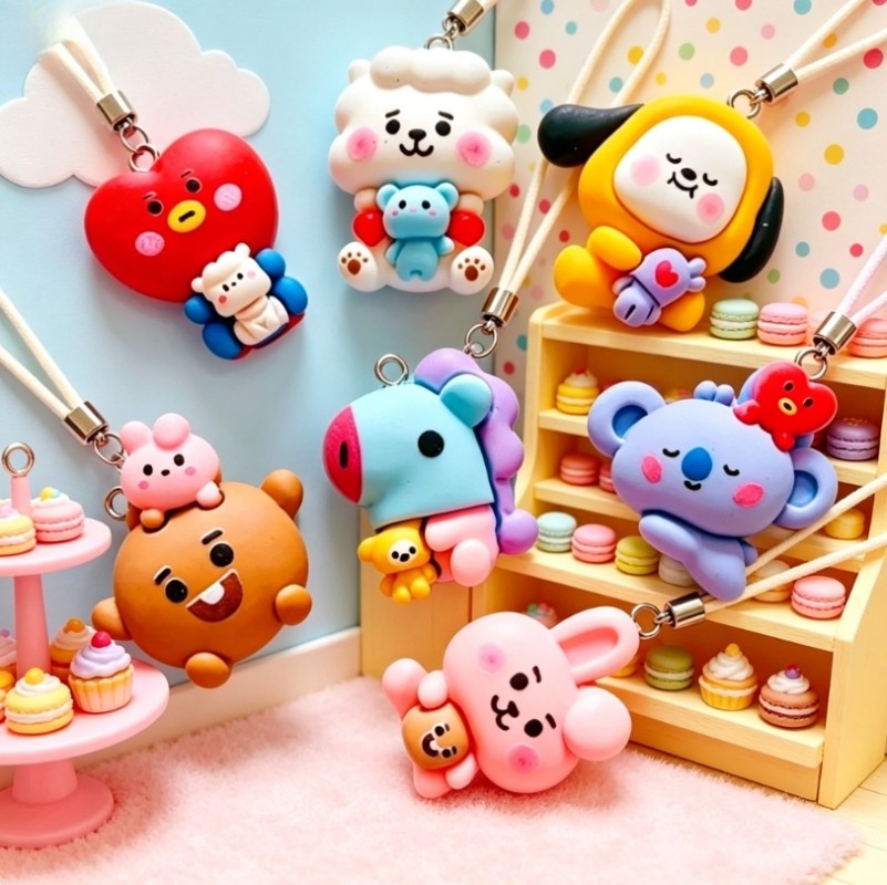 7pcs BT21 Resin Cartoon Charm  - Resin Crafts recension och pris