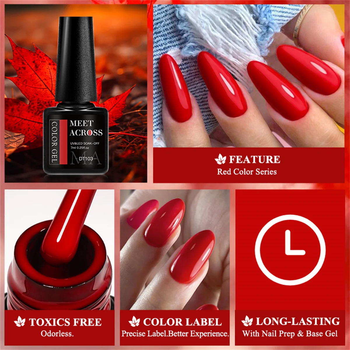 8pcs Gel Nail Polish Set HEMA  - Resin Glitter Pack recension och pris