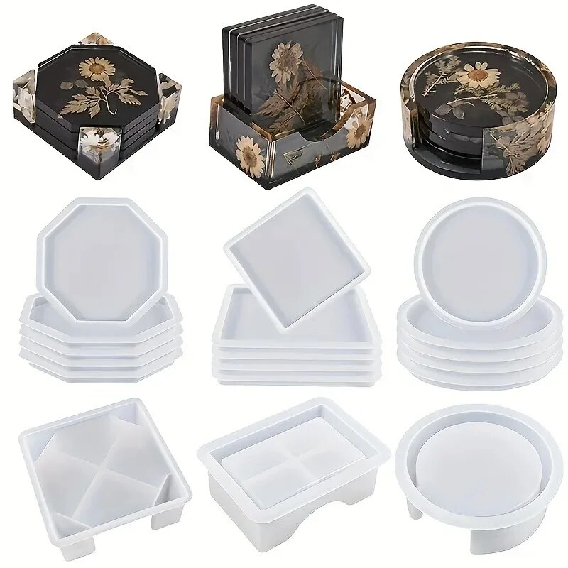 Coaster Resin Molds Set Includ - Mixing Cup Silicone recension och pris