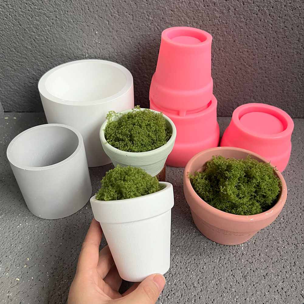 Large Concrete Plant Pot Silic - Coaster Mold Round recension och pris