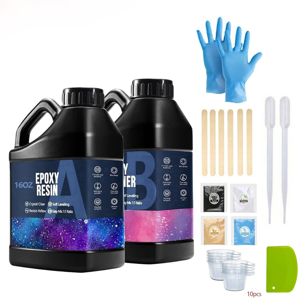 1000ml Crystal Clear Epoxy Res - Resin Jewelry Kit recension och pris