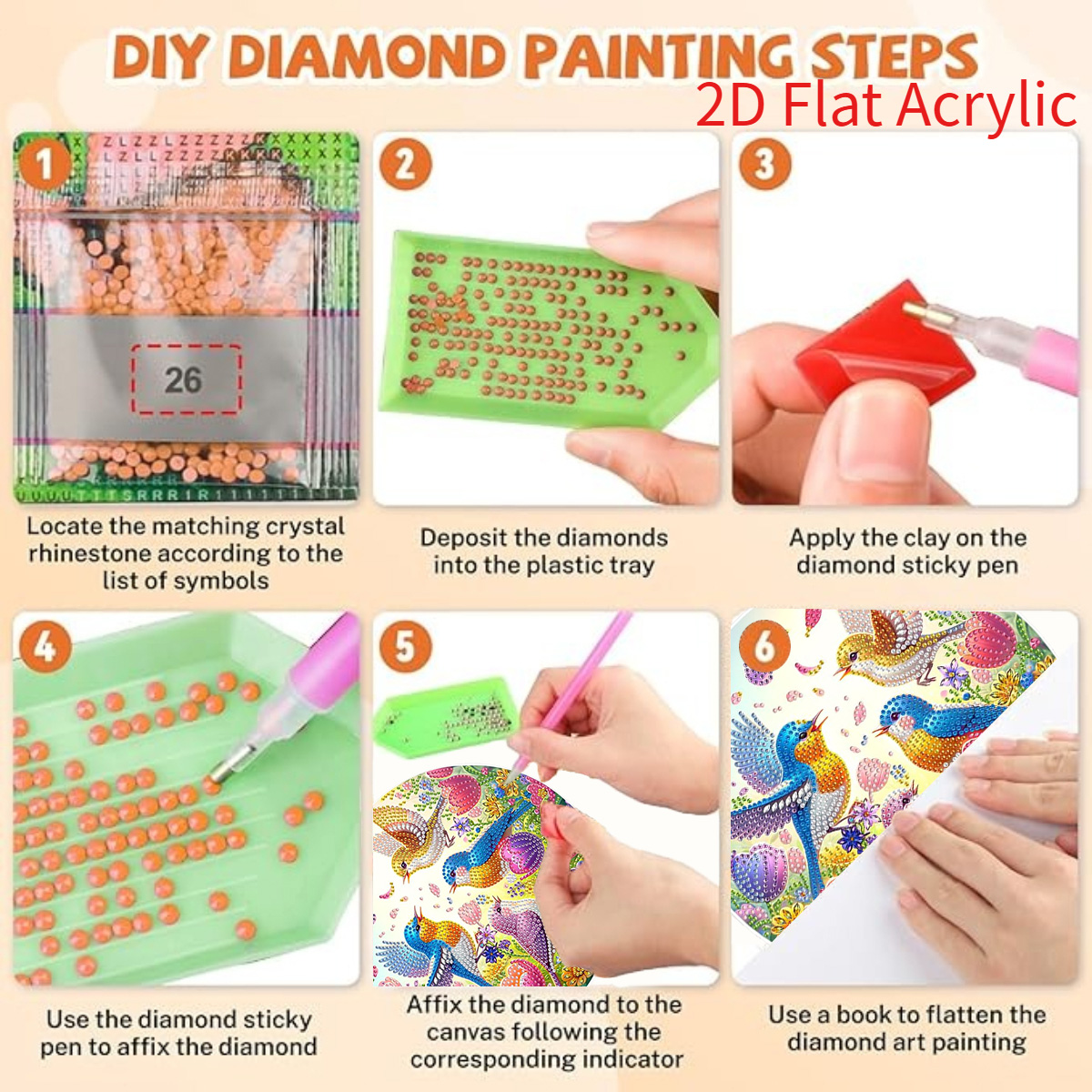 2D Flat Acrylic, 5D DIY Diamon - Resin Craft For Beginners recension och pris